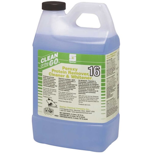 Removedor de proteínas, limpiador y blanqueador de Peroxy de Spartan Chemical de 2 litros para la limpieza de la producción de alimentos - 482202