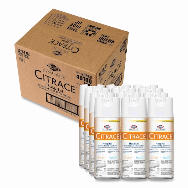 Clorox Limpiadores y Detergentes, Lata en Aerosol de 14 oz, Cítrico, 12 piezas - CLO 49100