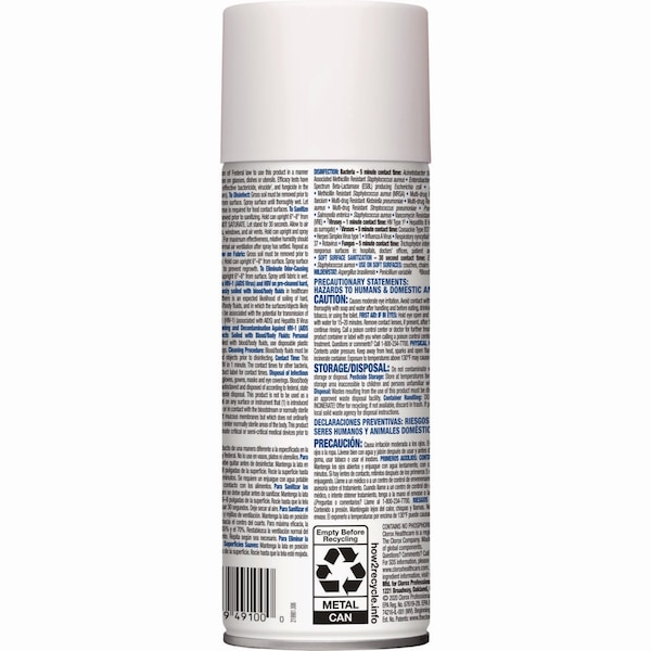Clorox Limpiadores y Detergentes, Lata en Aerosol de 14 oz, Cítrico, 12 piezas - CLO 49100