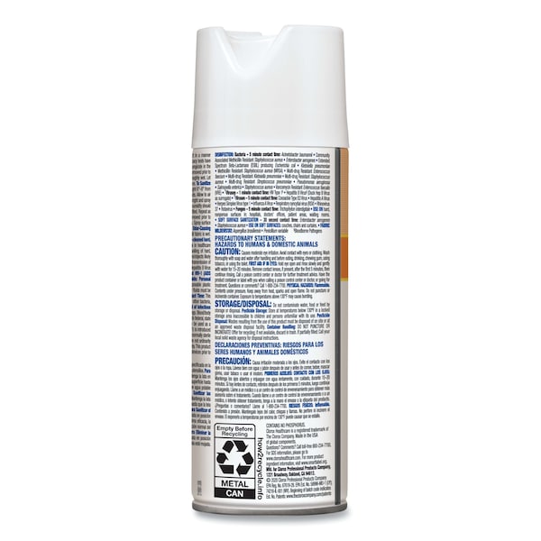 Clorox Limpiadores y Detergentes, Lata en Aerosol de 14 oz, Cítrico, 12 piezas - CLO 49100