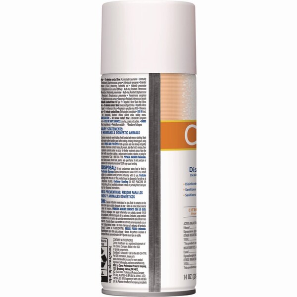 Clorox Limpiadores y Detergentes, Lata en Aerosol de 14 oz, Cítrico, 12 piezas - CLO 49100