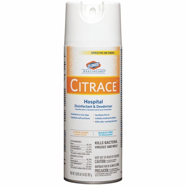 Desinfectante Germicida Clorox, 14 oz. Lata de aerosol, sin fragancia, paquete de 12 - 49100