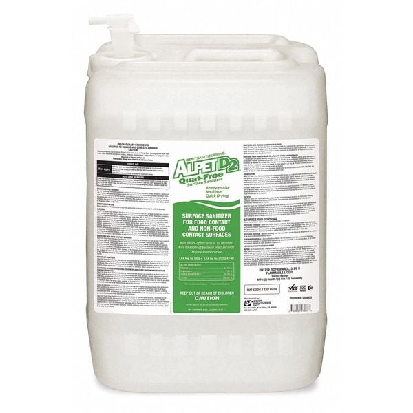 Limpiador, desinfectante y sanitizante Best Sanitizers, envase de 5 galones, Alcohol - SS10031