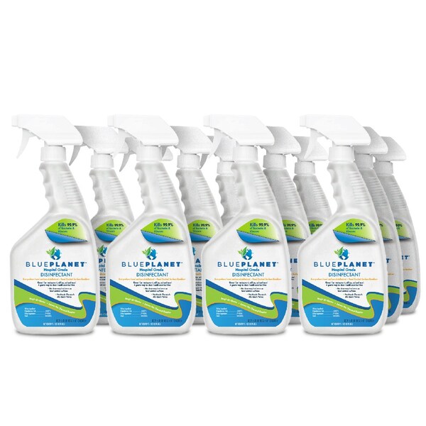 Desinfectante Blue Planet de Intercon Chemical de 32oz., transparente, paquete de 12 - FCL50-DH-1232-0205