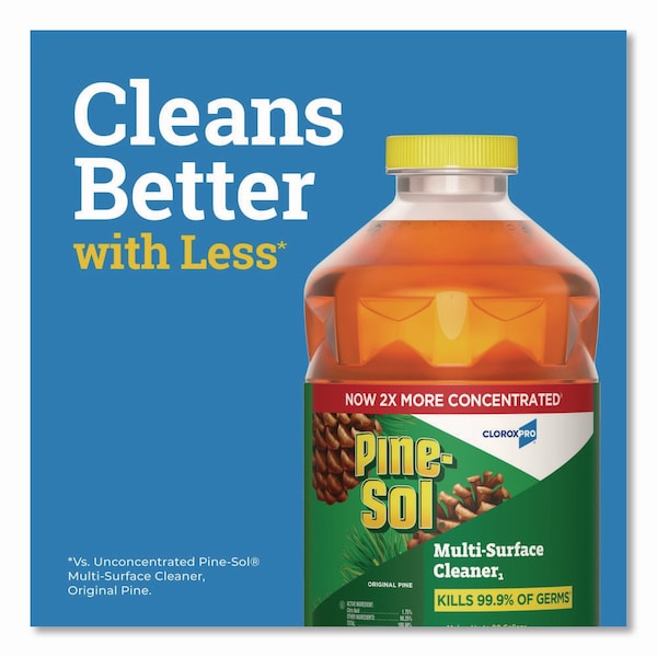 Limpiador desinfectante multiusos concentrado Pine-Sol CloroxPro, aroma original a pino, botella de 80 oz, paquete de 3 - 60606CT