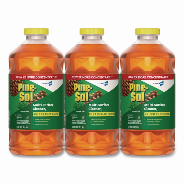 Limpiador desinfectante multiusos concentrado Pine-Sol CloroxPro, aroma original a pino, botella de 80 oz, paquete de 3 - 60606CT