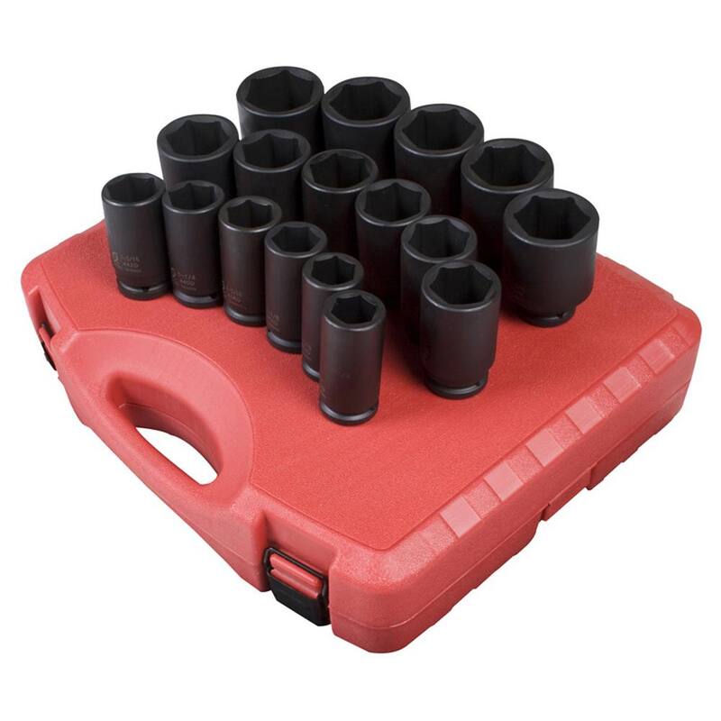Herramientas SUNEX 3/4 in. Drive Sae Juego de encastre profundo de impacto (17 piezas) - SUN4685