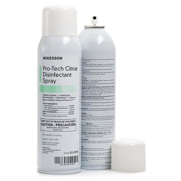 Limpiador desinfectante para superficies líquido a base de alcohol Mckesson, 16oz, lata, cítricos, 12PK - 53-28594