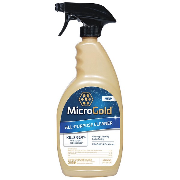 Limpiador desinfectante multiusos Microgold, botella pulverizadora, sin fragancia, paquete de 6 unidades - MG0101