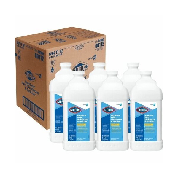 Clorox Sanitizing/Cleaner Spray, para Superficies Duras/Rociadores, 64oz, paquete de 6 - CLO60112CT