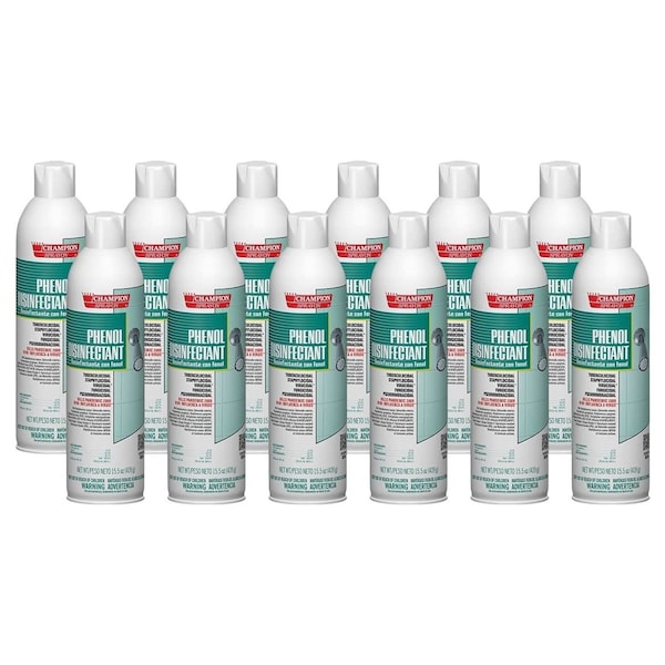 Chase Products Champion Sprayon Aerosol Desinfectante de Fenol neto 15.5 oz. Caja: 12 latas., 12PK - 5160