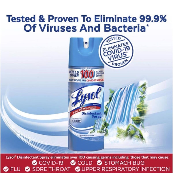 Lysol Desinfectante de 12 oz con aroma a Cascada de Primavera - 1 paquete - 1920002845