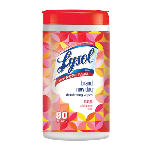 Lysol Toallitas Desinfectantes con Fragancia a Mango y Hibisco Nuevo Día 80 pz - 1920097181