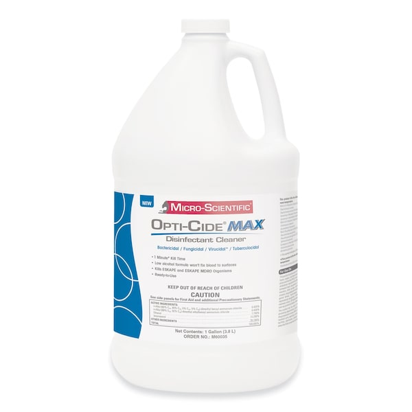 Opti-Cide Max Limpiadores y Detergentes, Botella, Alcohol, 4 PK - M60035