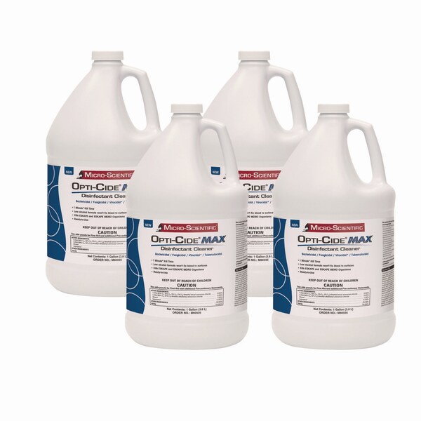 Opti-Cide Max Limpiadores y Detergentes, Botella, Alcohol, 4 PK - M60035