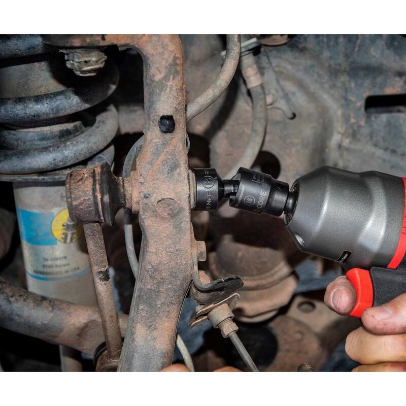 Juego de llaves de impacto universales métricas sin pasador de 6 puntos GEARWRENCH X-Core de 3/8 pulgadas de 11 piezas - 84975