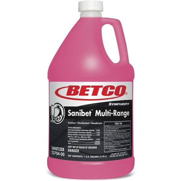 Betco BET2370400 Sanibet Desinfectante Desodorizante - Rosa