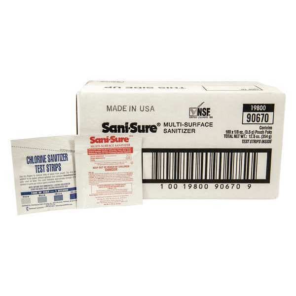 Concentrado desinfectante Diversey, Sobres de 0.13 oz, Sin aroma, Amarillo, 100 unidades - 90670