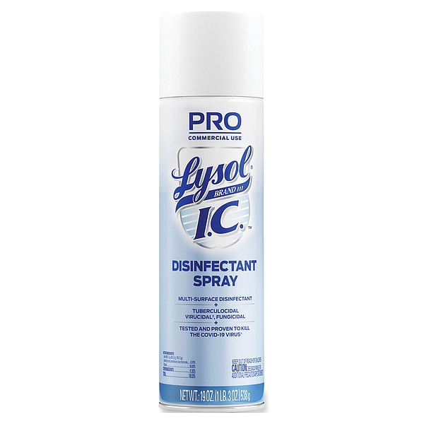 Lysol Spray Desinfectante, 19 oz. Lata de aerosol, Original, 12 PK - REC 95029