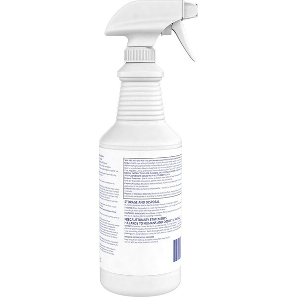 Diversey Avert Limpiador Desinfectante Esporicida, 32 fl oz (1 cuarto) Cloro, Amarillo, 12 PK - DVO100842725