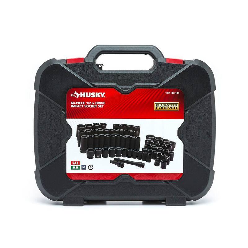 Juego de 70 piezas de puntas de impacto de 6 puntos SAE/Métricas de 1/2 pulgadas con adaptadores de impacto - H70IMPSADPTCB