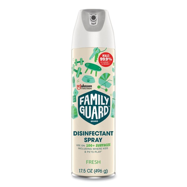 Family Guard Desinfectante en Aerosol, Fragancia Fresca, 17.5 oz, Paquete de 8 - 327164
