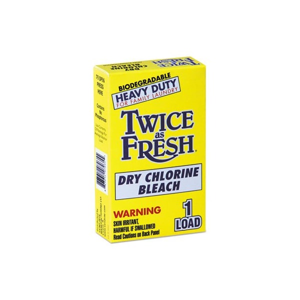 Bleach en polvo clorado de alta resistencia Vend-Rite Mfg Co TWICEASFRE, 1 carga, 100PK - 2979646