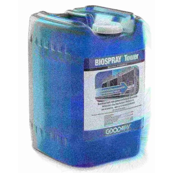 Desinfectante y sanitizante registrado por EPA de Goodway Technologies para aplicaciones de HVAC, pail de 5 galones - BIOSPRAY-TOWER-5