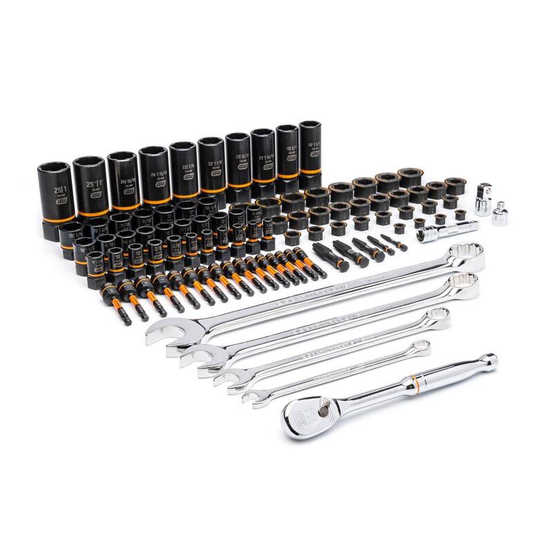 Juego de Llaves de Extracción GEARWRENCH Bolt Biter de 1/4, 3/8 y 1/2 pulg. de Impulsión SAE/Métrico con Bandeja de Almacenamiento de Espuma EVA (97 Piezas) - GWMSBBS02