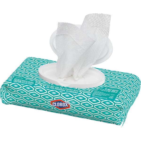 Paquete de Valor de Toallitas Desinfectantes Clorox - Libre de Cloro, Paquete, Fresco, Blanco, 75 PK - CLO31430CT
