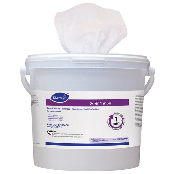 Toallitas Desinfectantes Diversey, en Envase, Aroma, Blanco, 4 PK - 100850924