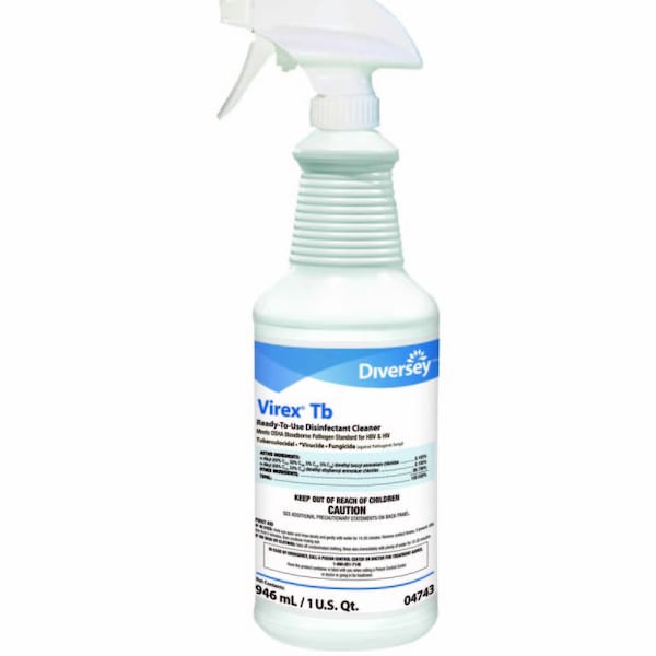 Limpiador desinfectante de superficies en aerosol de bomba basado en cuaternario de limón de 32 oz. de Diversey Virex Tb
