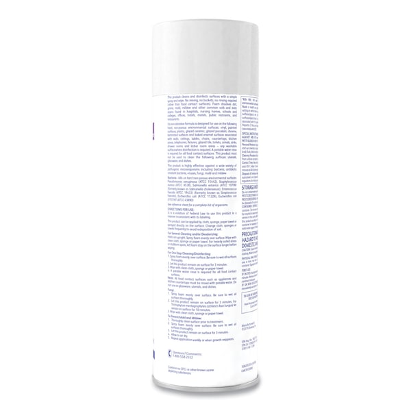 Limpiadores y Detergentes Diversey, Lata de aerosol de 19 oz, Limón, Incoloro, 12 PK - 4531