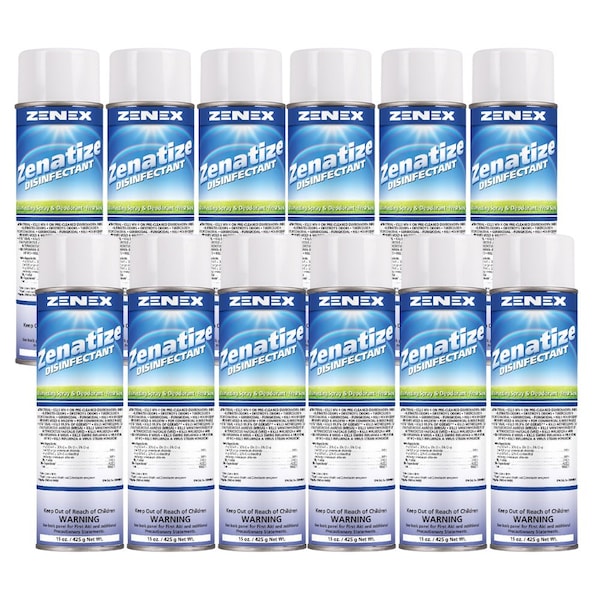 Desinfectante Zenex Zenatize aroma fresco neto 15 oz., paquete de 12 - 495545