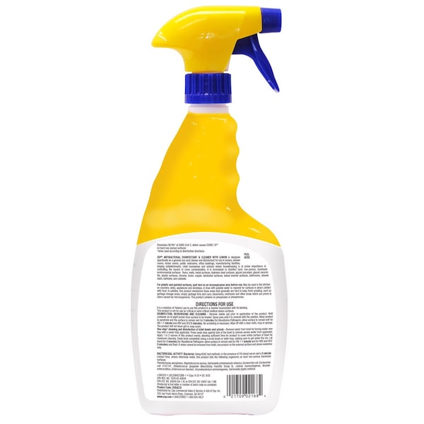 Limpiador desinfectante con aroma a limón Zep ZUBAC32 de 32 oz