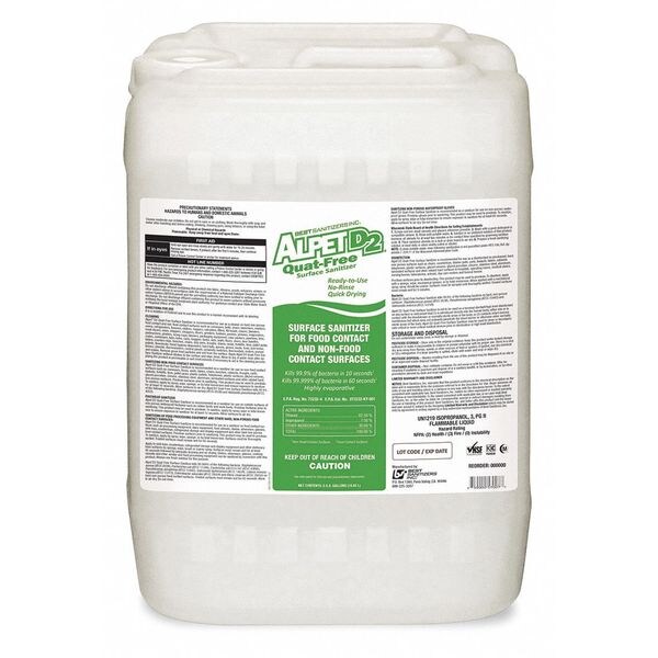 Limpiador, Desinfectante y Sanitizante Best Sanitizers, 5 gal. Pail, Alcohol - SS10031-BSS
