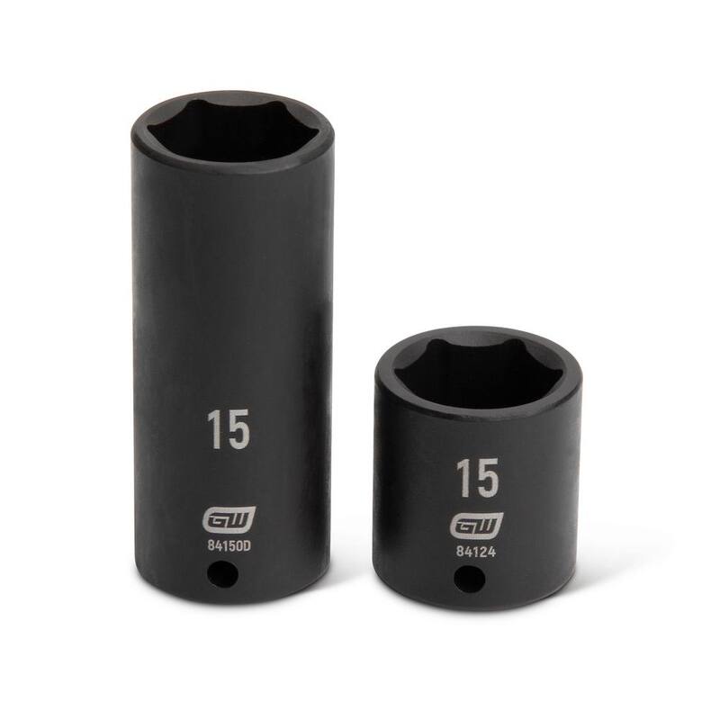 Juego de llaves de impacto estándar y profundo de GEARWRENCH de 1/4 de pulgada con 6 puntos SAE/Métrico (48 piezas) - 84902