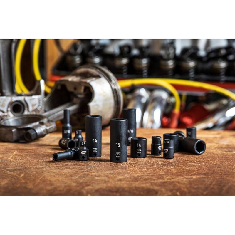 Juego de llaves de impacto estándar y profundo de GEARWRENCH de 1/4 de pulgada con 6 puntos SAE/Métrico (48 piezas) - 84902
