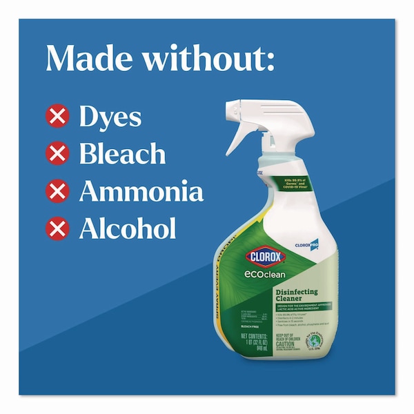Clorox Limpiadores y Detergentes, Botella de Spray, Sin Fragancia, 9 PK - 60213CT