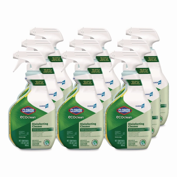 Clorox Limpiadores y Detergentes, Botella de Spray, Sin Fragancia, 9 PK - 60213CT