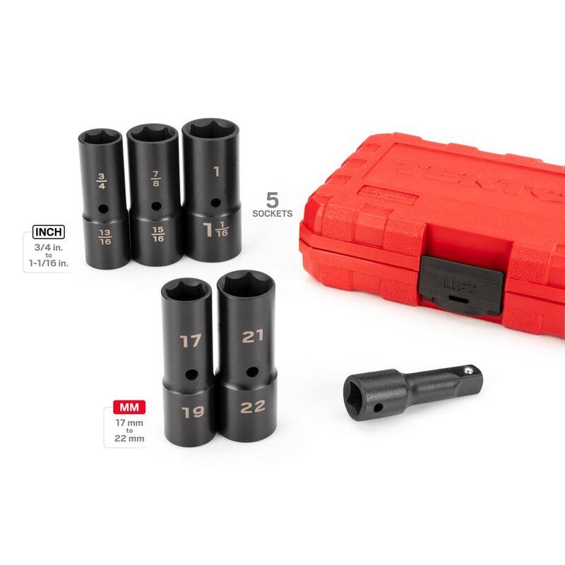 Set de 6 birlos de pared delgada con inversión de impacto TEKTON de 1/2 pulgadas (6 piezas) - SIF92400
