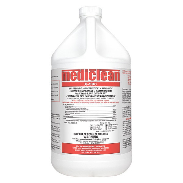 Desinfectante institucional Mediclean, botella de 1 galón, sin fragancia - 221552000
