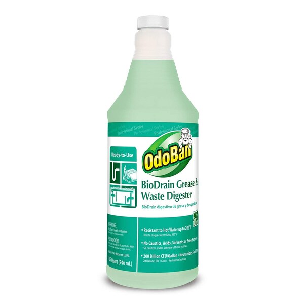 Limpiador de desechos OdoBan BioDrain RTU 32 oz, 12PK - 928062-Q12