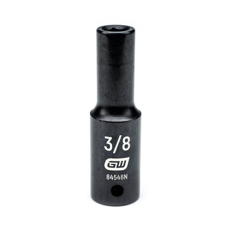 Juego de dados de impacto profundos de 1/2 pulgadas de 6 puntos en medida estándar SAE de GEARWRENCH (19 piezas) - 84934N