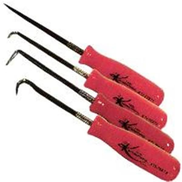 K-Tool International K Tool International KTI70070 4 Piece Neon Orange Mini Pick Set - KTI70070