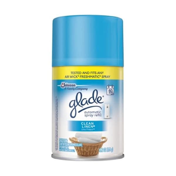 Recambio de aerosol automático Sc Johnson J30 71773 de 5.2 oz, Soluciones de Olor Touch Clean Linen - paquete de 6