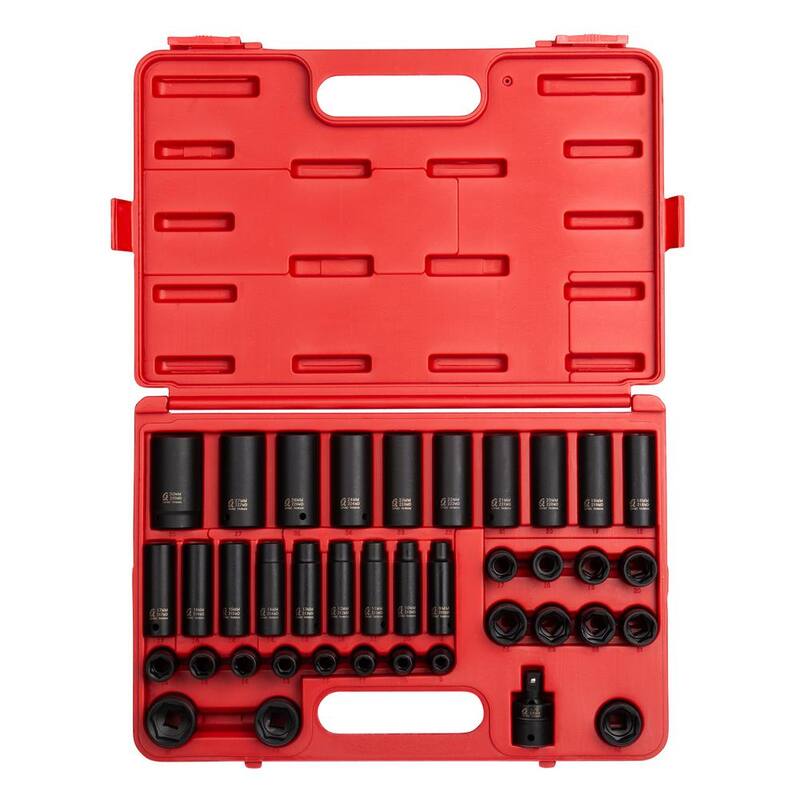 Juego de tubos de impacto métricos de 1/2 pulgada de SUNEX TOOLS (39 piezas) - 2669