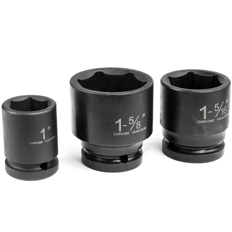 Juego de dados para trinquete de impacto Stark de 3/4 de pulgada en negro, tamaño estándar SAE (21 piezas) - 35250