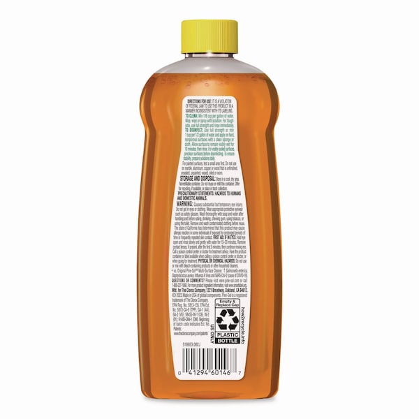 Limpiador desinfectante concentrado de superficies múltiples Pine-Sol, aroma de pino, botella de 14 oz - 60146EA