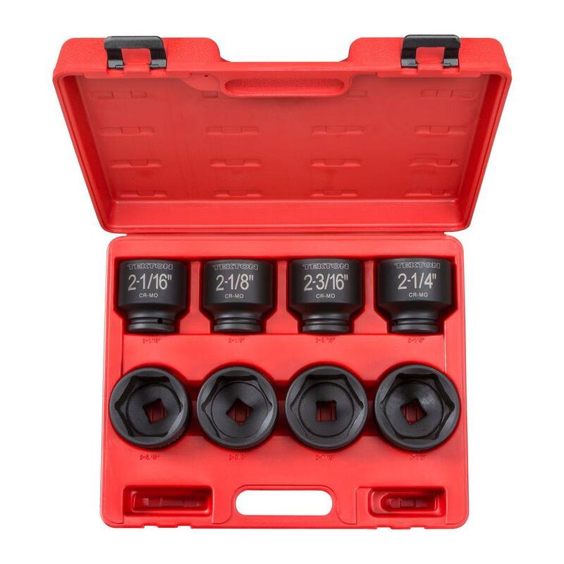 TEKTON Juego de Dados de Impacto Superficiales de 6 Puntos de 3/4 de pulgada, 2-1/16 - 2-1/2 pulgadas - 4893